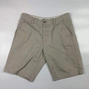Eddie Bauer Takeoff Chino Shorts Mens Size 32 Tan Classic Fit Stretch Flat Front